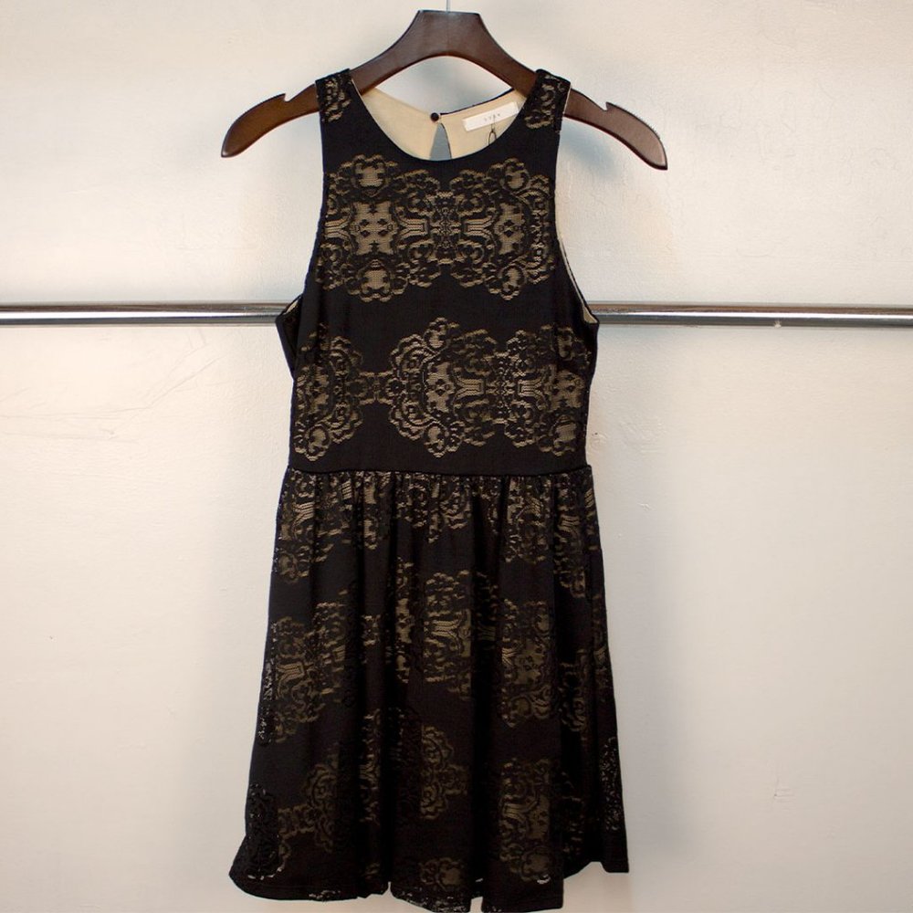 Black Lace Tank Dress